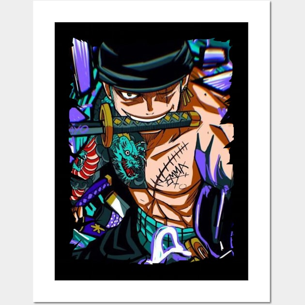 RORONOA ZORO MERCH VTG Wall Art by feliksiau